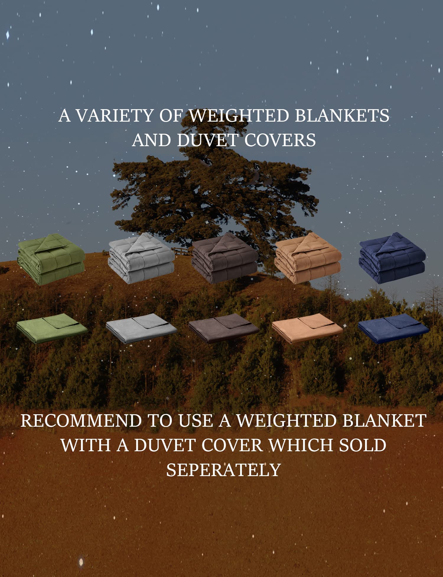 BB BLINBLIN Weighted Blanket Heavy Blanket for Cool & Restful Sleep, Premium Soft Material and Glass Beads (Brown, 80''x87'' 15lbs), Two Persons(70~140lb) Sharing Use on Queen/King Bed
