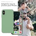 YATWIN Silicone Back Case for iPhone X/XS, Soft-Touch Phone Back Cover for Apple iPhone X/XS - Mint Green gallery image