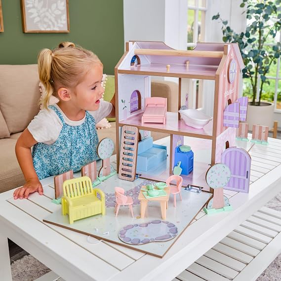 KidKraft Play & Store Cottage Wooden Dollhouse with 36 Accessories