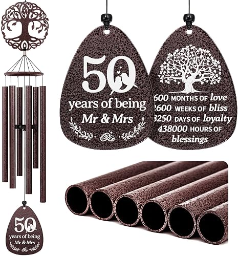 SteadStyle 50th Anniversary Wind Chime: A Thoughtful Golden Anniversary Gift