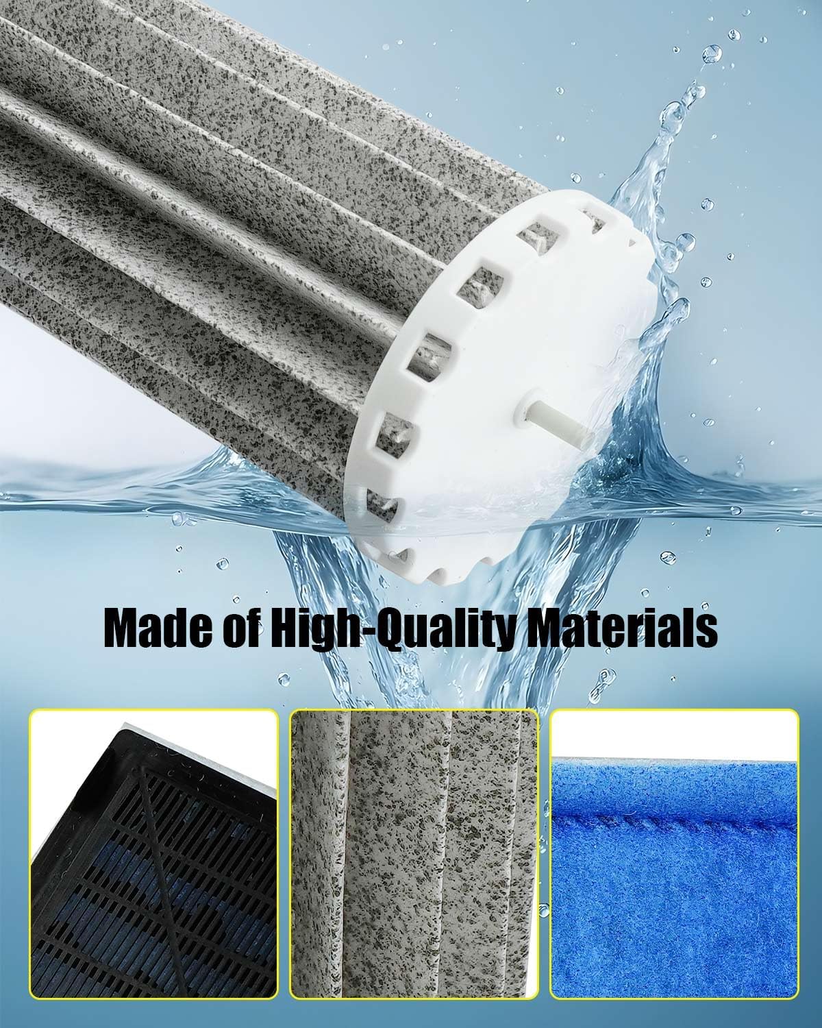 ULZOZN 2PCS Aquarium Fish Tank Filters with 4PCS Rite-Size C Cartridge Fit for Marineland Penguin 200 350 200B 350B, Biowheel Aquarium Filters Replace PRBW2350B
