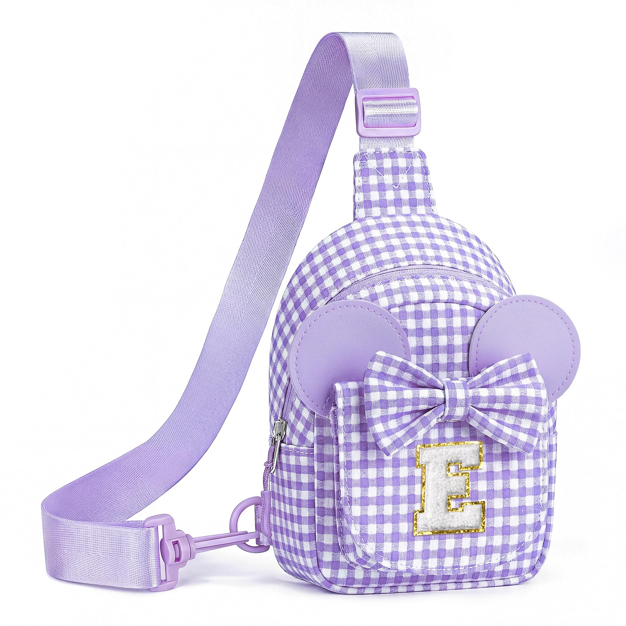 Anoup Year Old Girl Birthday Gift for Girls Kid Initial Sling Bag Purple E