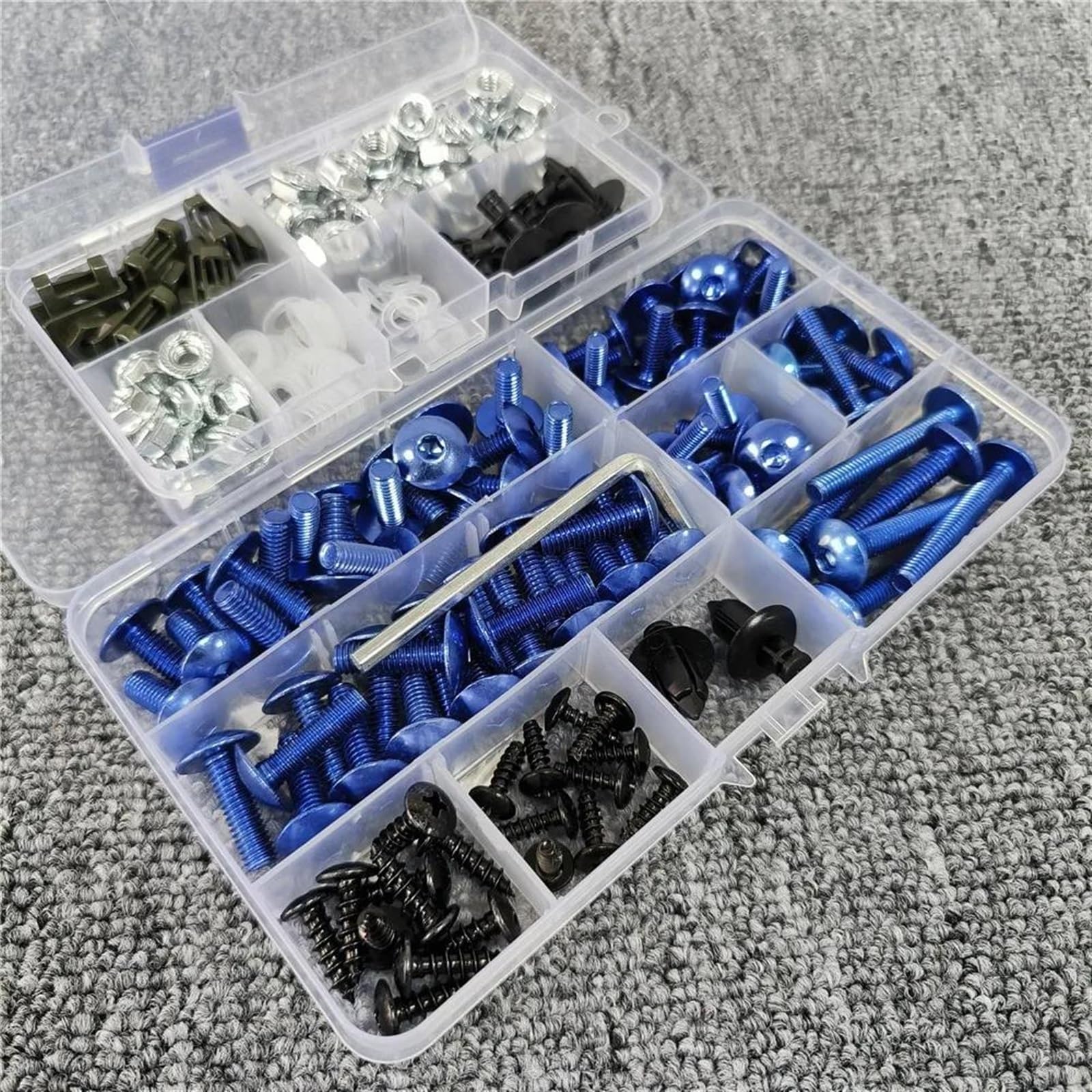 Motorcycles Bolt Clip Nut Accessories For VERSYS 650 1000 For NINJA ZX-6R 636 ZX6R 6R ZX 25R ZX10R 10R ZX14R 14R CNC Alloy(Blu)