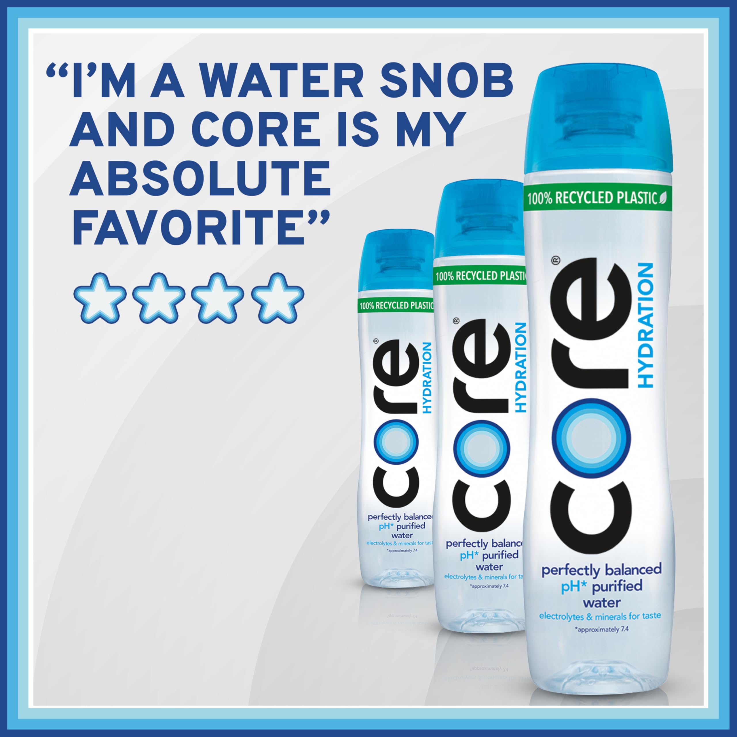 Core Hydration Perfectly Balanced Water, 30.4 fl oz bottle (Pack of 12)