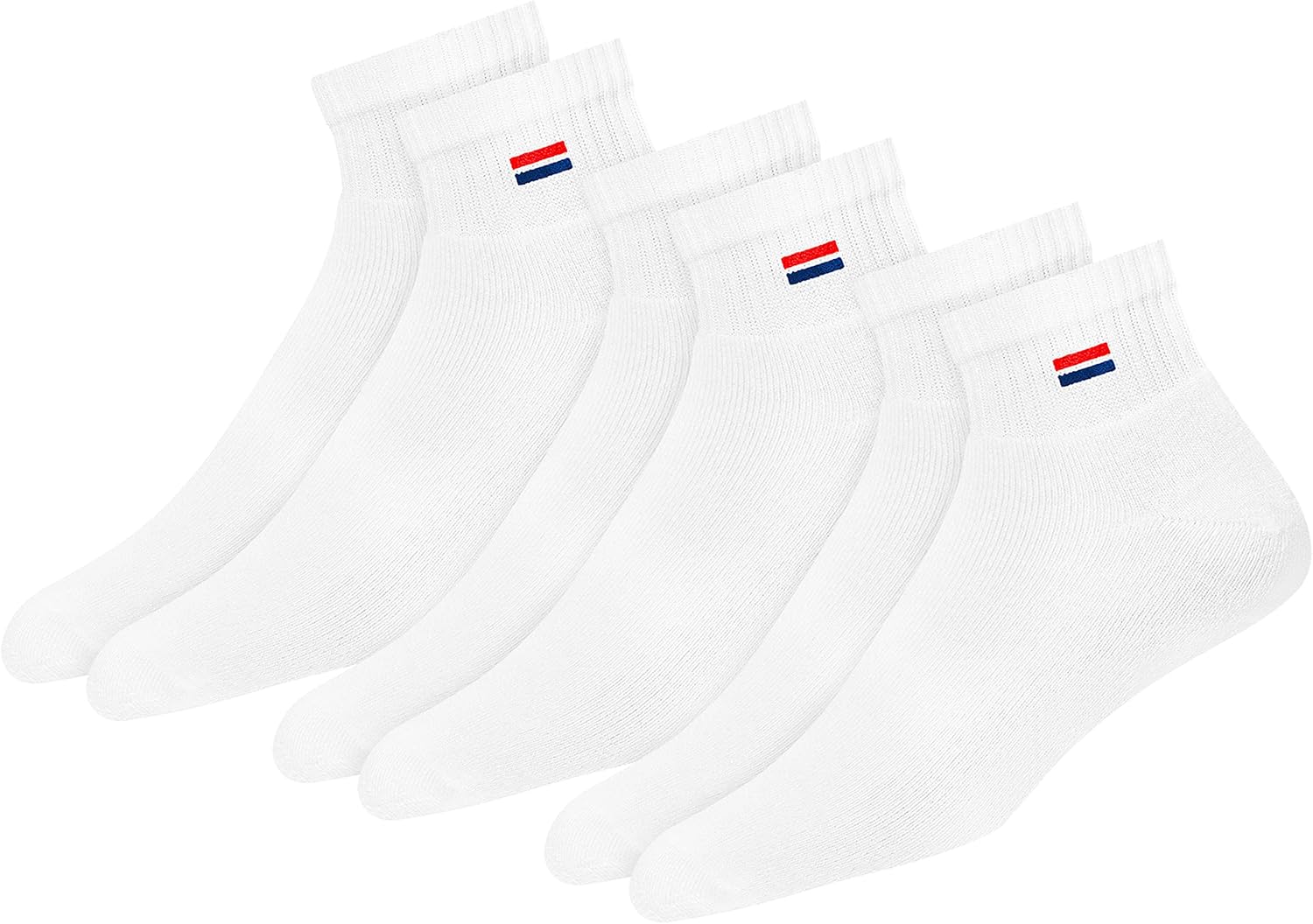 NAVYSPORT Men's Ankle Solid Cotton Cushion Comfort Quarter Socks, Pack