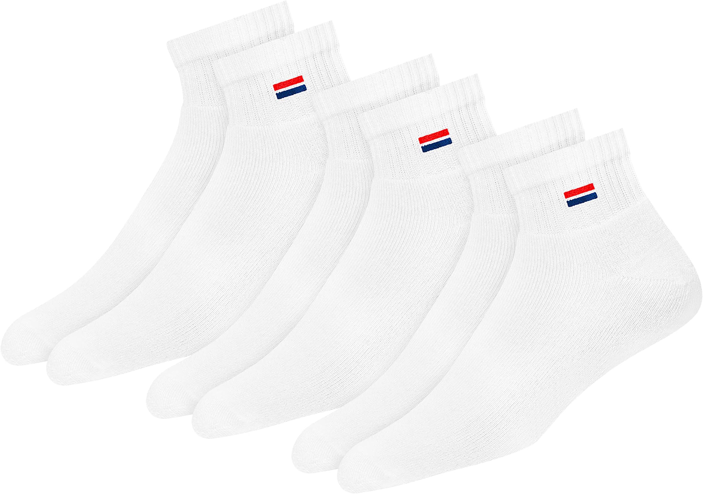 Men's Ankle Solid Cotton Cushion Comfort Quarter Socks, Pack of 3 (Free Size)