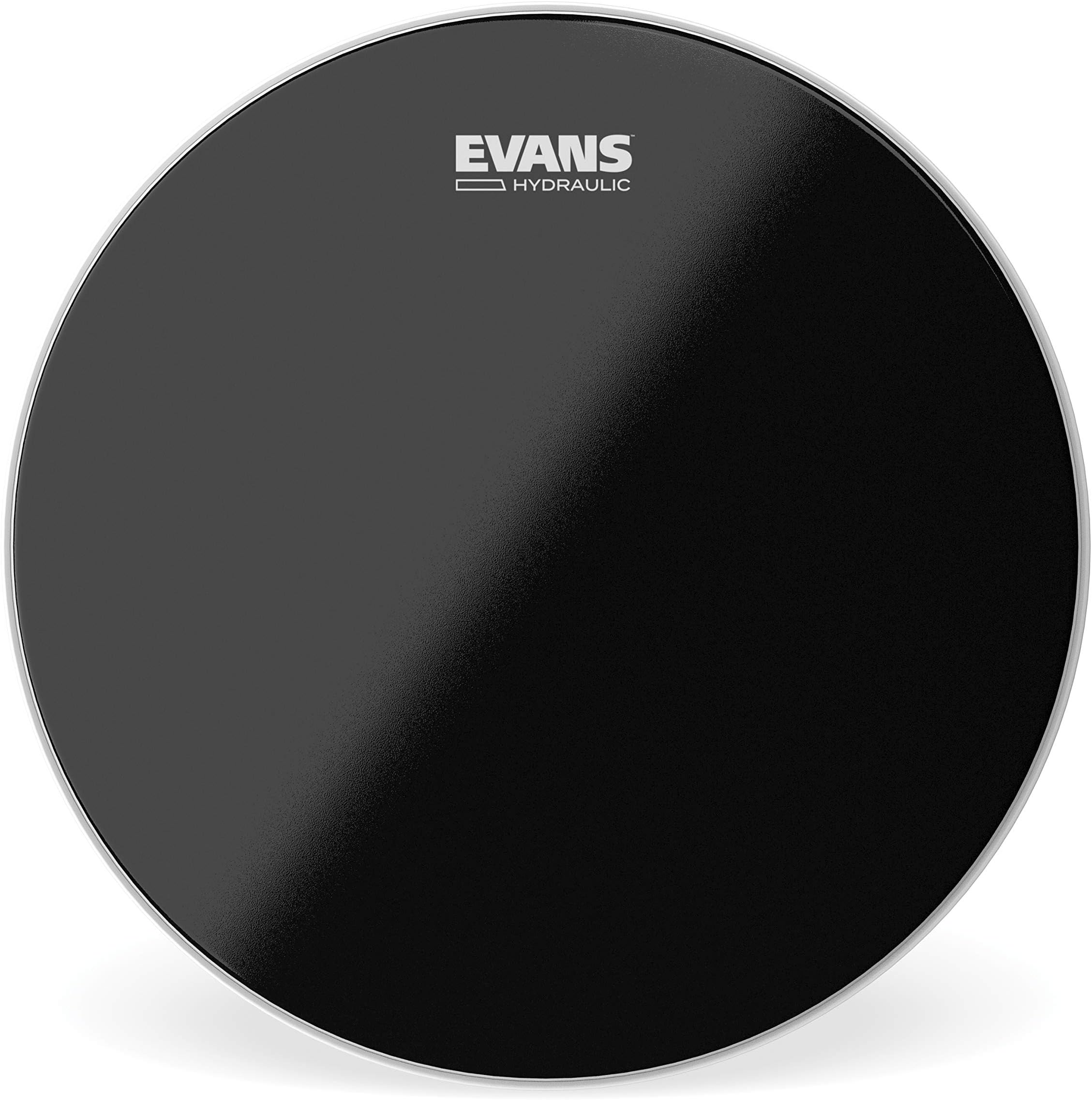 Hydraulic Drum Heads - Drum Head with Layer of Oil - Supresses Unwanted Overtones - Frost Coating for Warmth, Focus, Depth - Ideal for Early Rock Sound - Black, 14 Inch