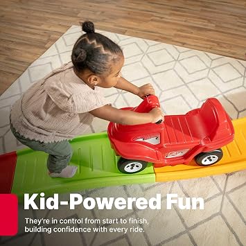Step2 Up and Down Roller Coaster Toy for Kids, Ride On Push Car, Indoor, Outdoor Playset, Toddlers Ages 2, 5 Years Old, Compact Storage, Max Weight 50 Lb., Multicolor