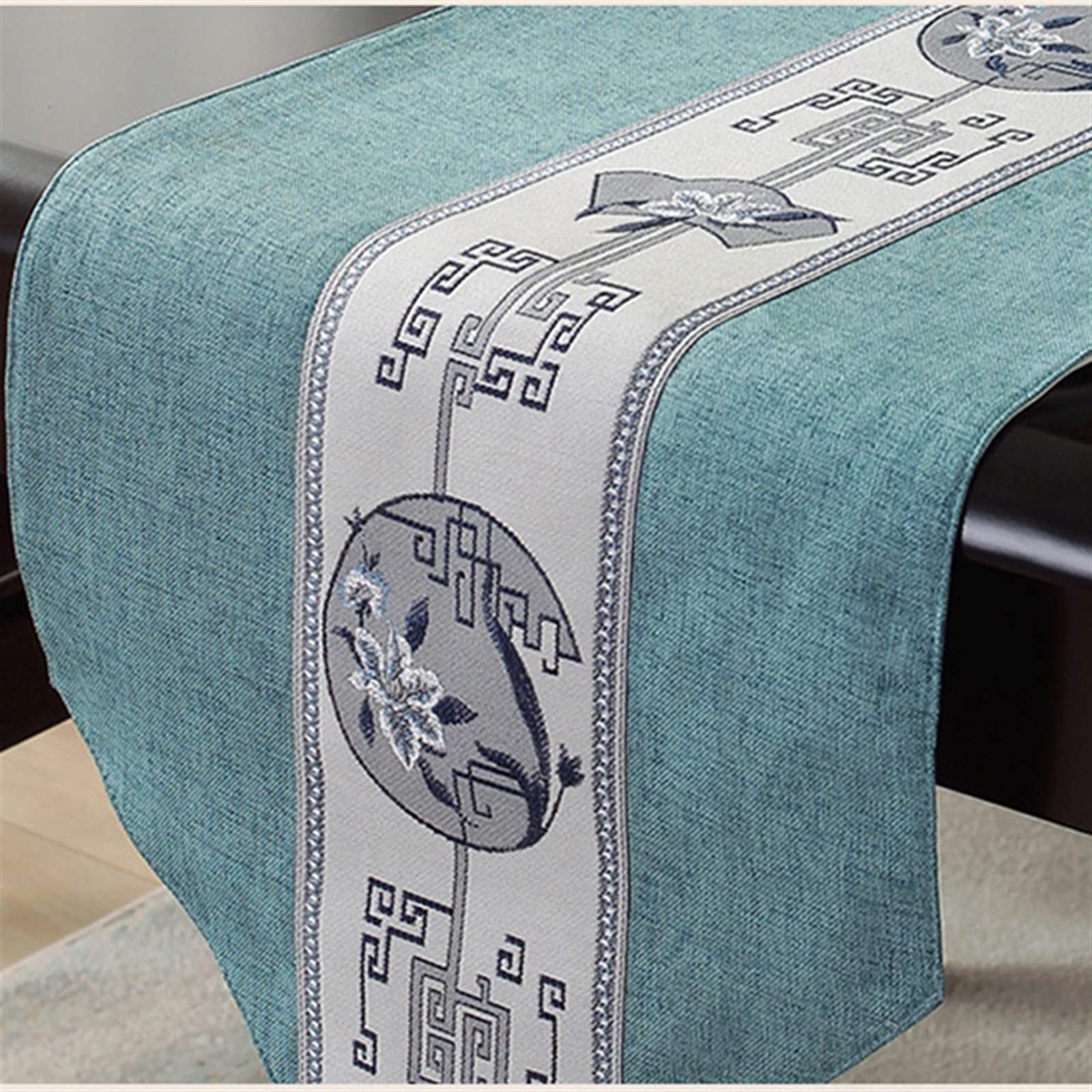 Elegante e lussuoso Runner da tavola in stile cinese Runner da tavola in cotone e lino Materiale con nappe Tovaglia da pranzo, strofinaccio, tovaglia, tovaglia Regali di festa ( Color : 1PCS-Color 15