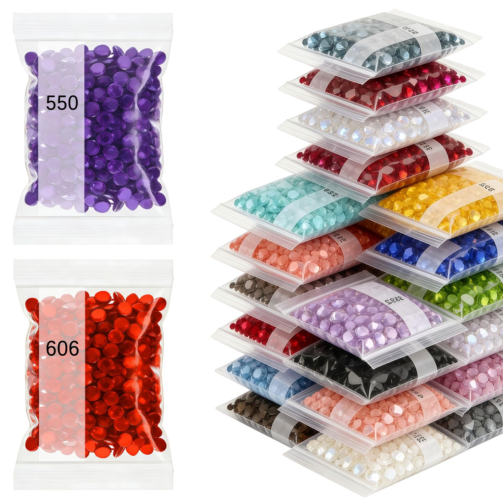 MFUOE 80000 Pieces 80 Colours Diamond Painting Round Beads 2.8mm Resin Rhinestones Diamond Art Accessories for Cross Stitch DIY Crafts & Freestyle Art