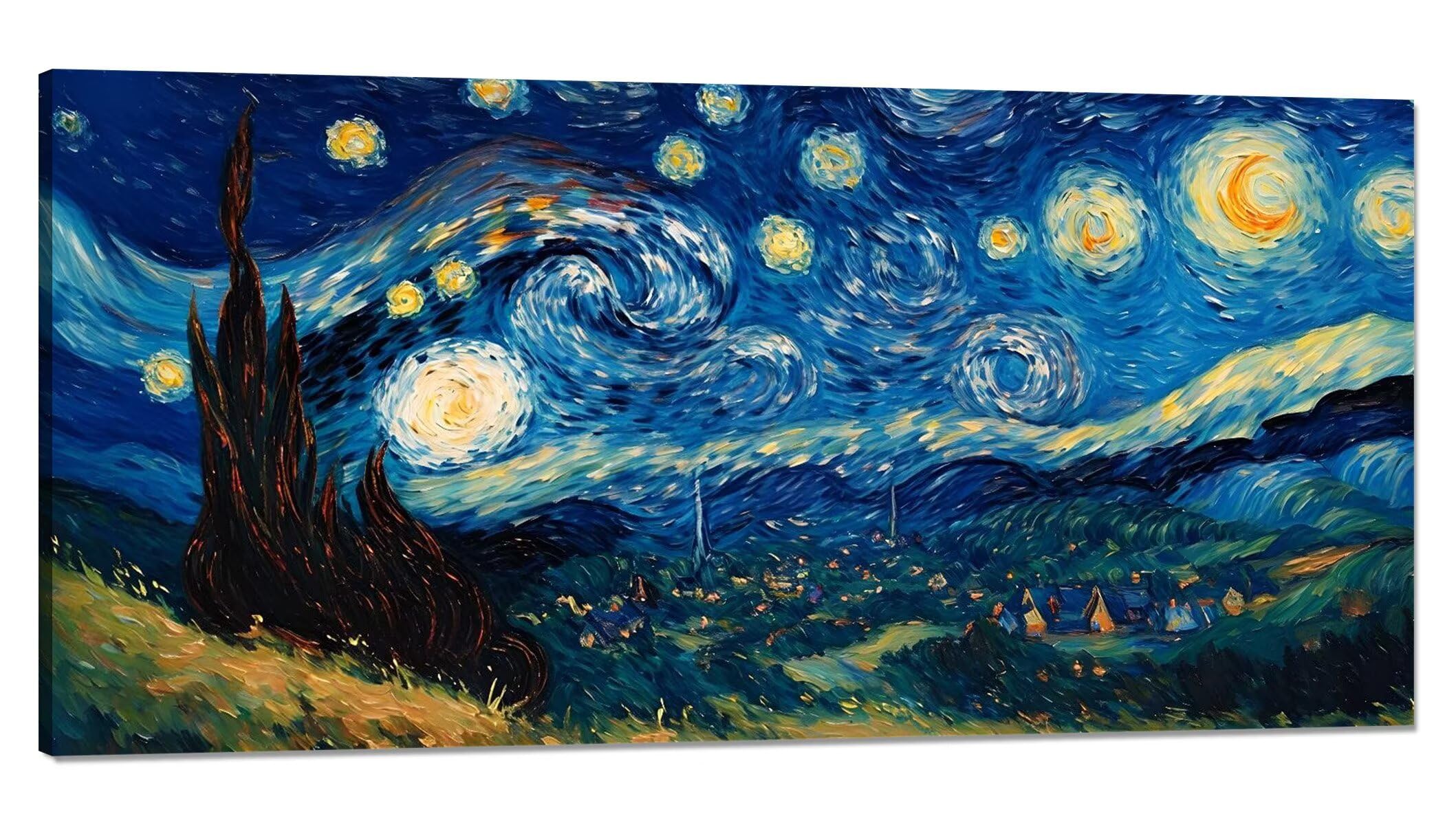 Peinture Numero Adulte Ciel étoilé Peinture Numero Grand Format 70x140cm Peinture par Numero Enfant Tourbillon Numéro d'Art Kit Peinture par Décoration Murale Intérieure et Cadeaux (Sans Cadre) Q-777
