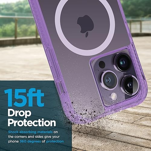 Miniatura 2 de Case-Mate Tough Plus Funda para iPhone 14 Pro - La La Lavender protección contra caídas de 15 pies compatible con MagSafe Funda magnética para Apple