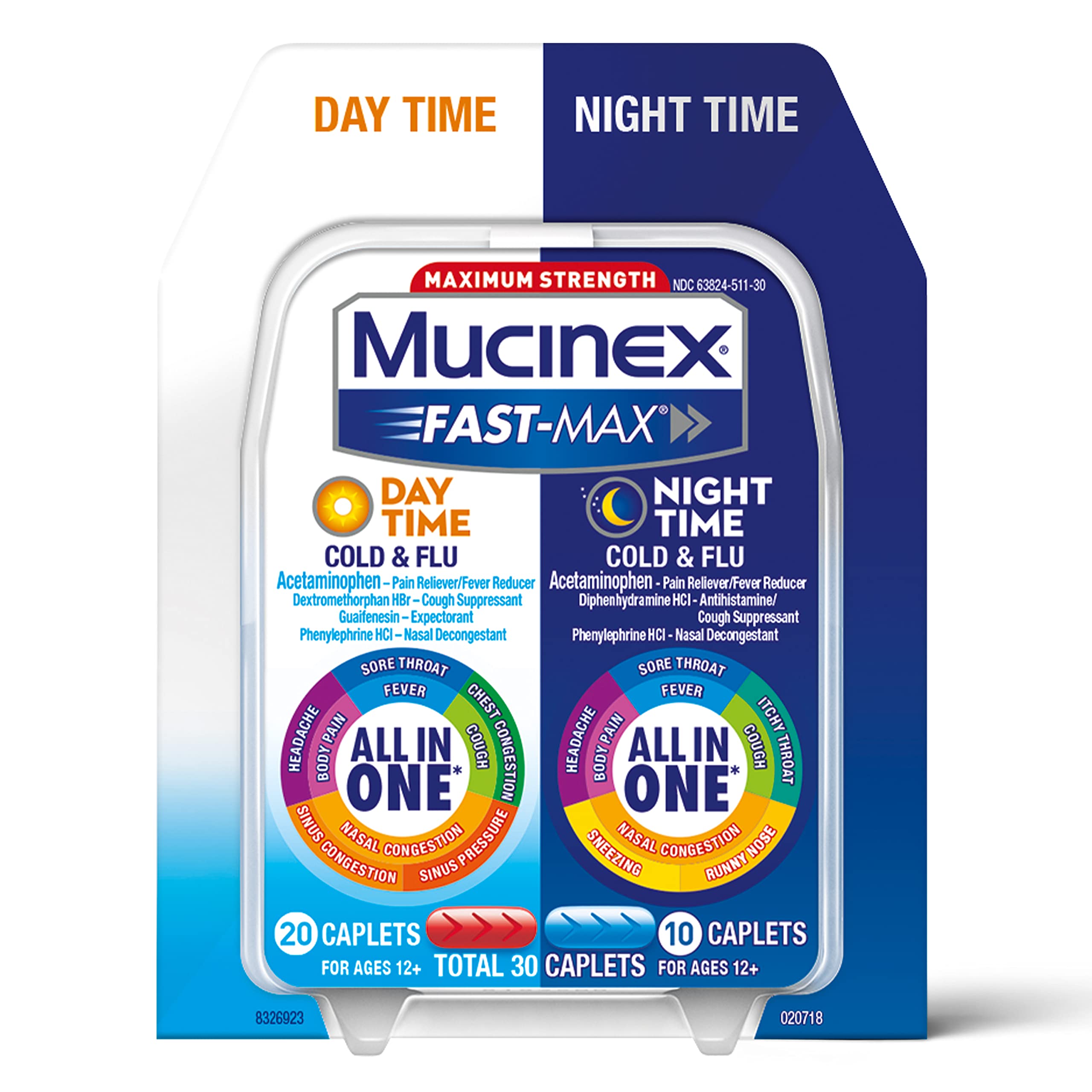 Buy Mucinex FastMax Day Time Cold & Flu and Night Time Cold & Flu