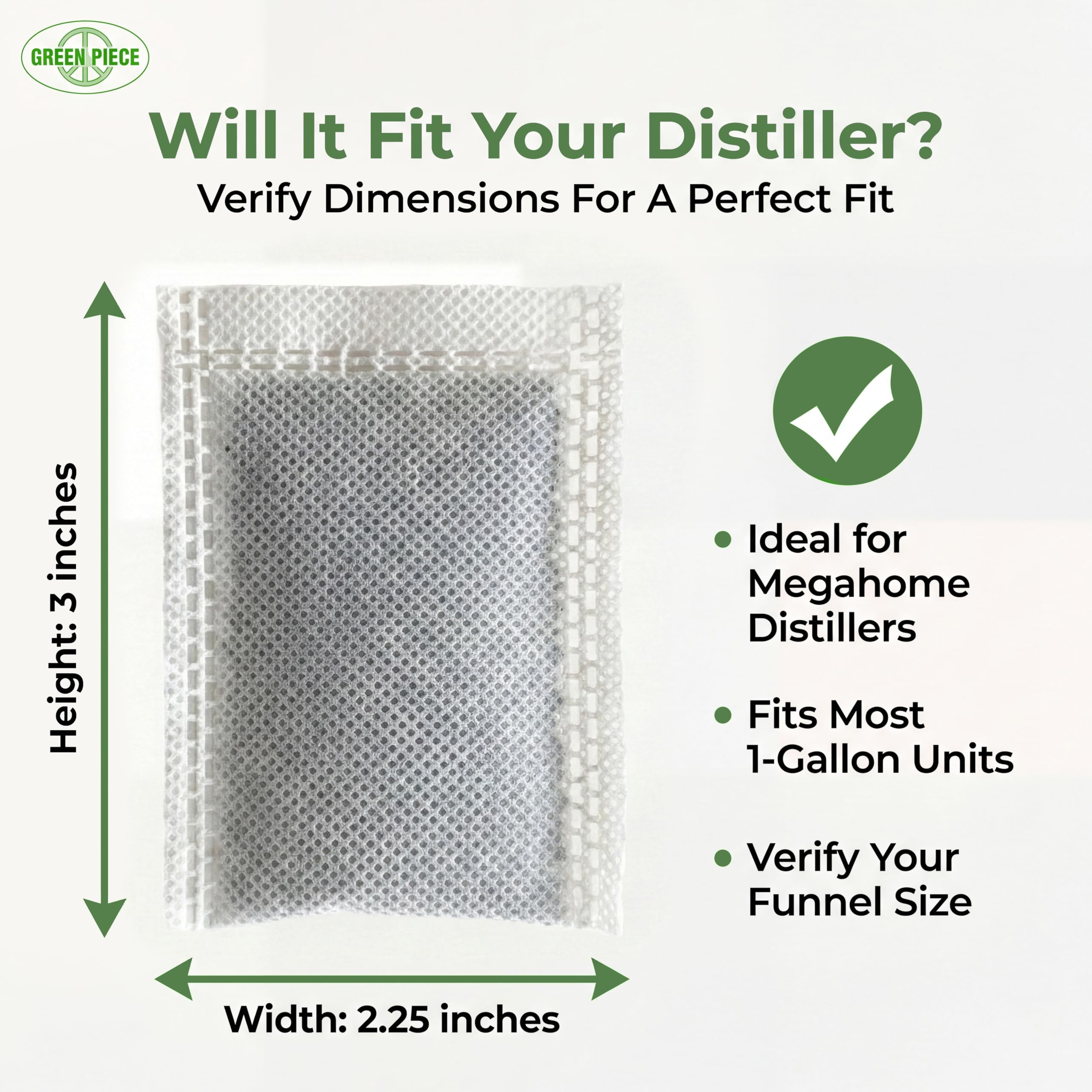Green Piece Water Filters - Activated Charcoal -4 Green Piece Water Filters - Activated Charcoal -4
