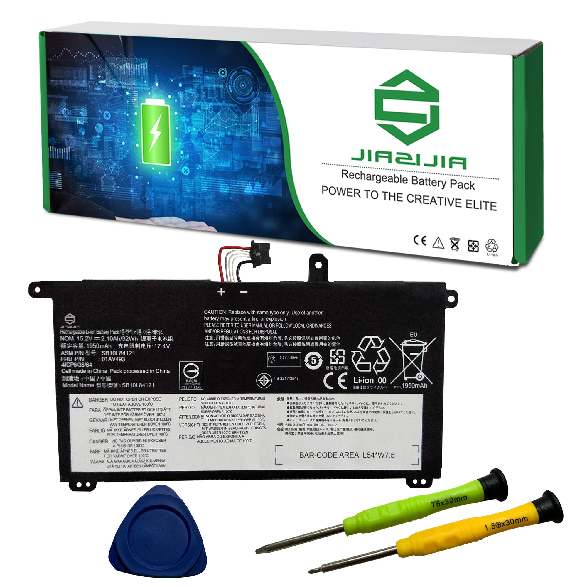 01AV493 SB10L84121 Laptop Battery Replacement for Lenovo ThinkPad T570 T580 P51s P52s Series Notebook 00UR891 SB10L84122 00UR892 SB10L84123 00UR890 15.2V 32Wh 2100mAh