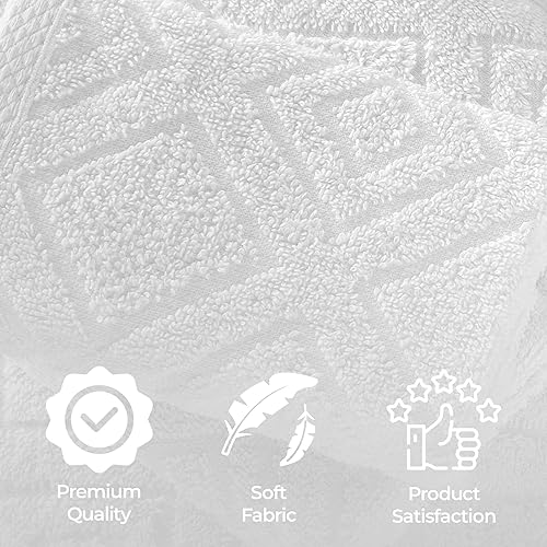 Miniatura 3 de Nine West - Juego de toallas de lujo de 6 piezas, fabricadas con 100% algodón turco, altamente absorbentes y cómodas, incluye 2 toallas de baño, 2