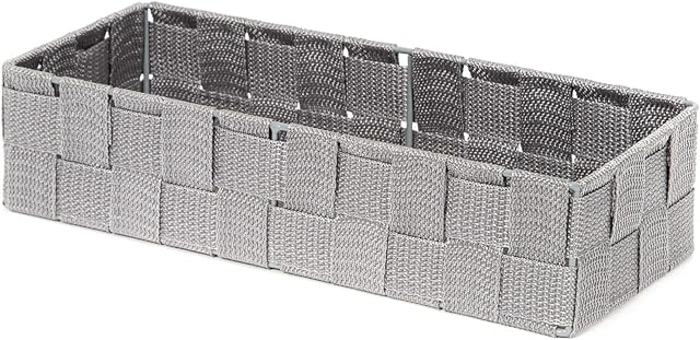 Compactor Stan Large Drawer Storage Organiser Basket, 30 x 12 x 7cm, Grey