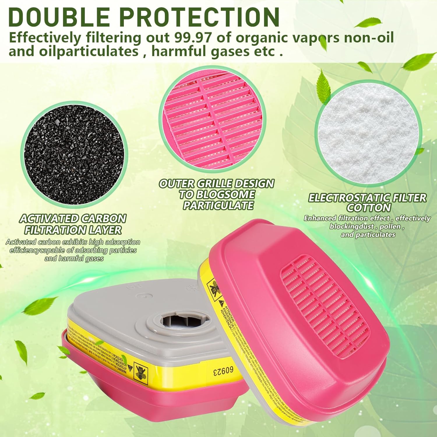 60926 Respirator Cartridge 60921 Respirator Filters (Pair) | Fits