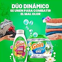 Vista 11 de Gain Flings - Cápsulas de detergente para ropa Ultra Oxi, 112 unidades, aroma Waterfall Delight, con defensa contra olores, cápsulas de jabón