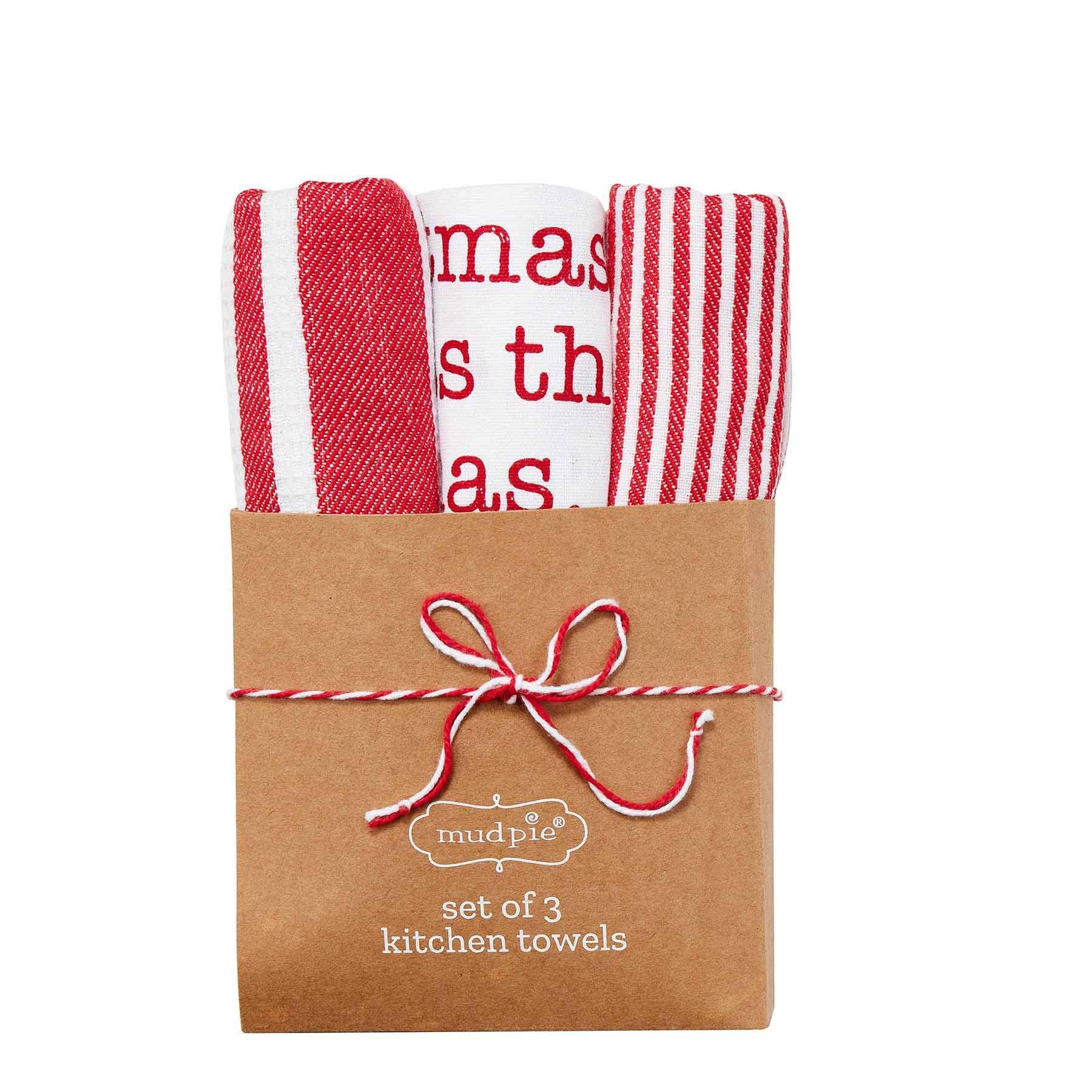 Mud Pie TWAS BITE Circa Xmas Towel Set, 26