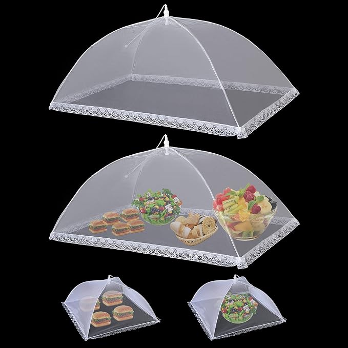 Rivama Food Covers for Outside, 2 Pack (40"X24") + 2 Pack
