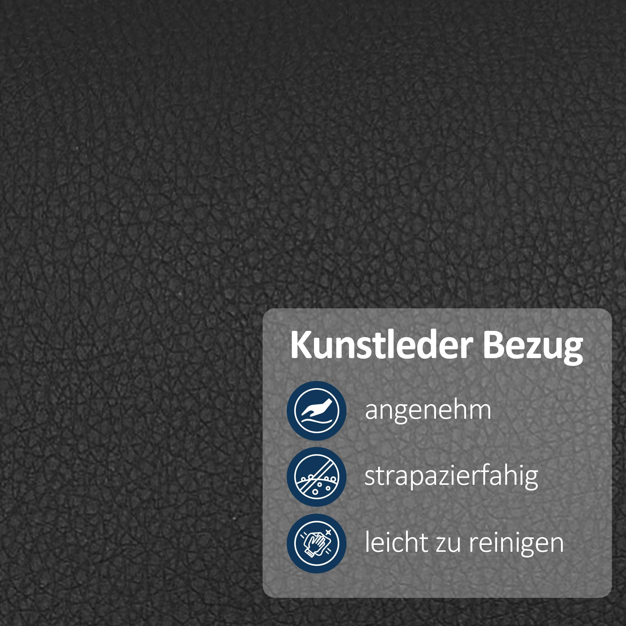 M MCombo Relaxsessel mit Liegefunktion, Lesesessel, 360° Drehbarer Fernsehsessel mit Hocker, mit Kissen & Seitentasche, bis 120 Kg Belastbarer TV-Sessel für Wohnzimmer, 9035 (Schwarz-Kunstleder)