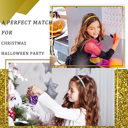 Miniatura 6 de Blulu Diademas de plástico con Dientes de purpurina, 10colores, 10piezas