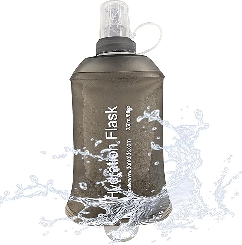 Miniatura 16 de J.CARP Botellas de agua para correr suaves de 8.5 fl oz, botella de hidratación plegable de TPU para correr, paquete de hidratación, ciclismo, Azul