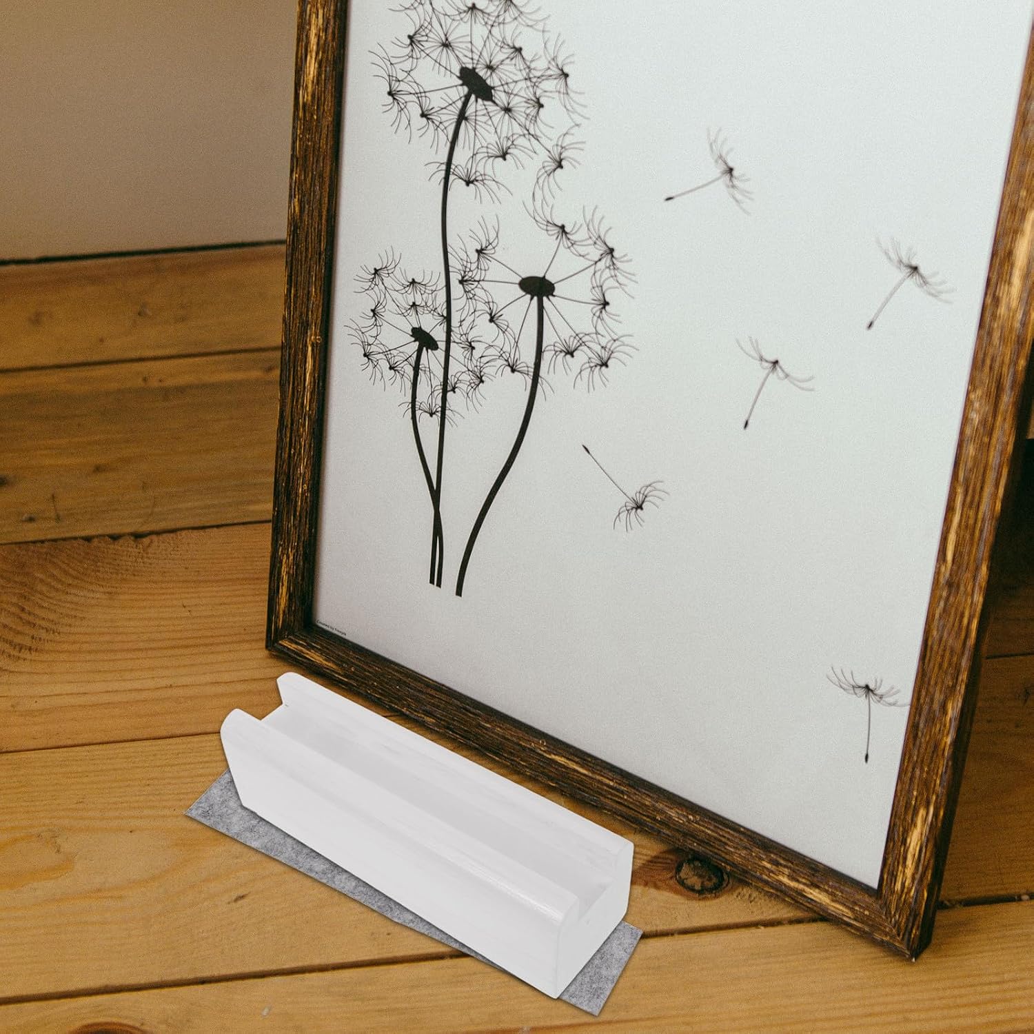 Wooden Full Length Mirror Holder Stand Stable Floor Mirror Support Anti-Skid Feature, Artwork Display Rack for Living Room, Office, and Studio