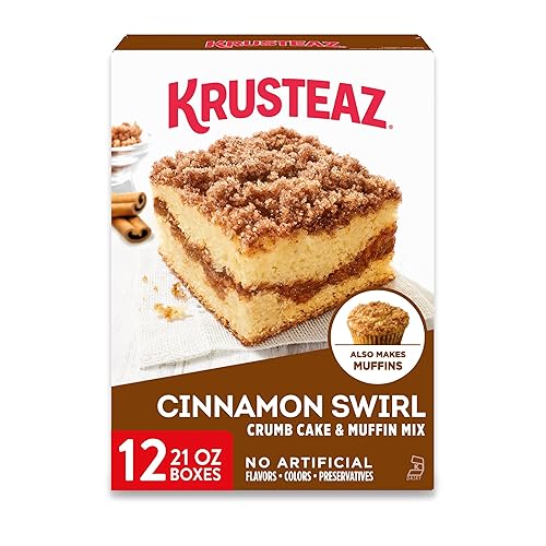 Krusteaz Cinnamon Swirl Crumb Cake & Muffin Mix, 12 Count