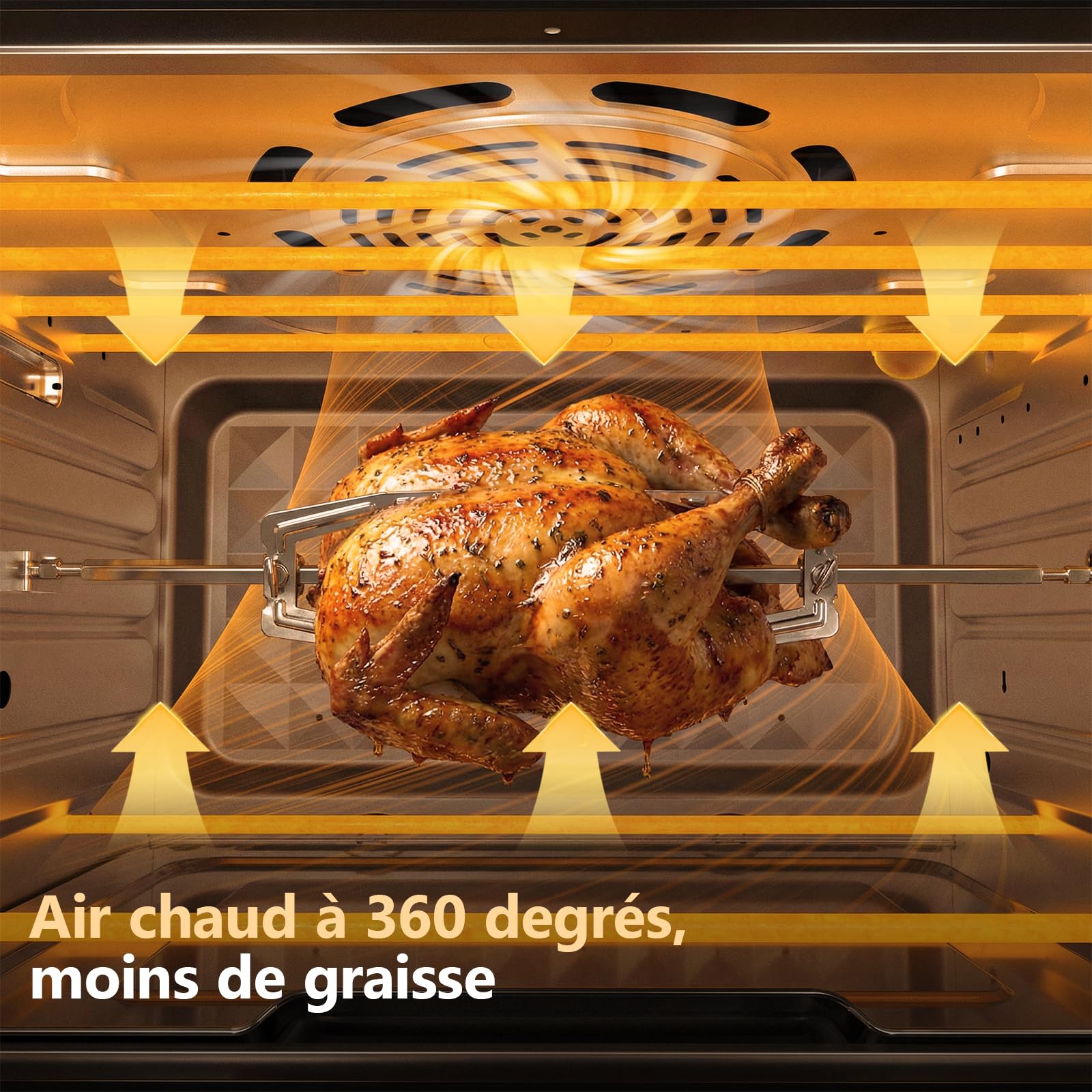 Air Fryer xxl, 1800W Friteuse Sans Huile, 21 in 1 Petit Four a Pizza Electrique avec 7 Accessoires, Grande Capacité, Livre Recette, Grill, Dual Cook, Four, Noir