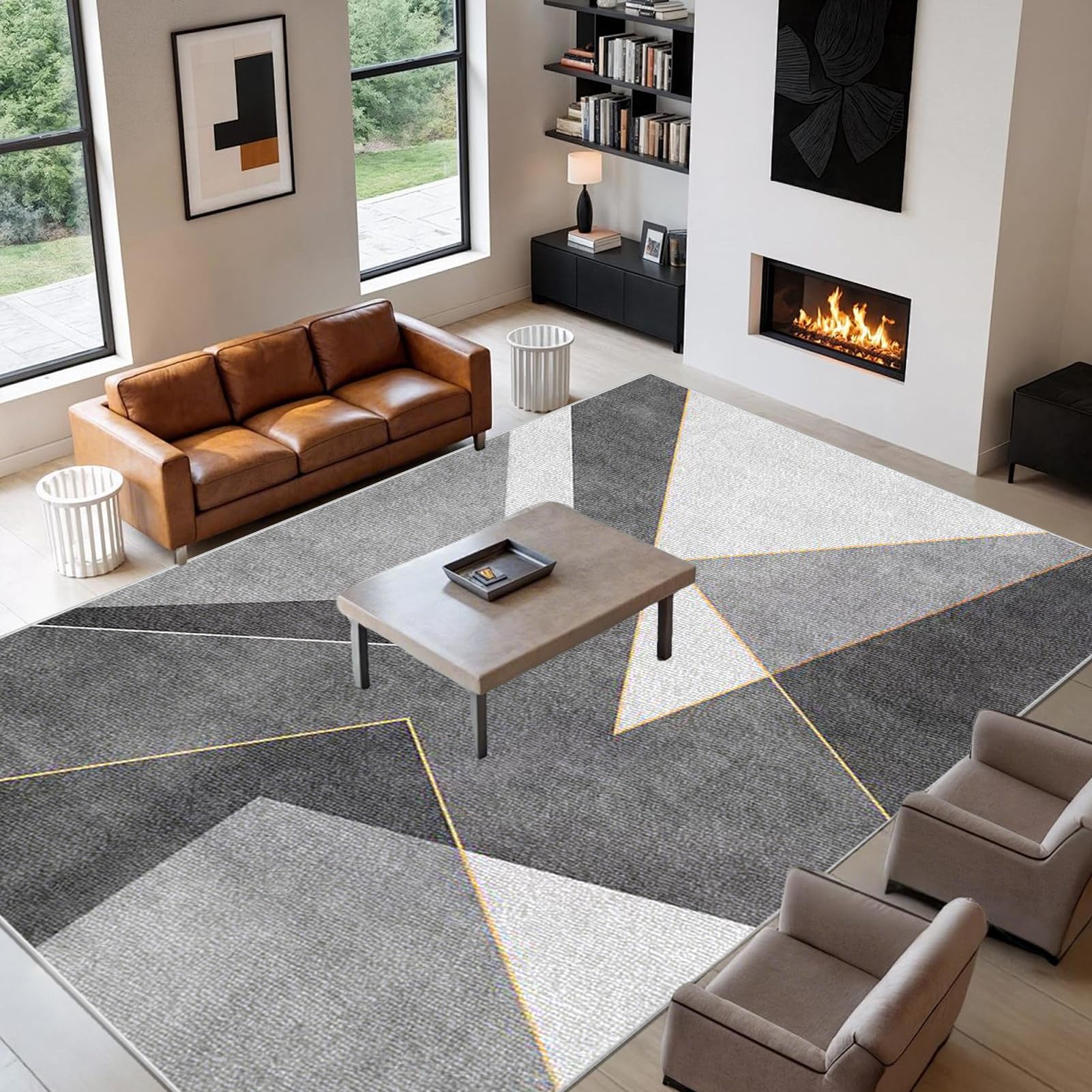 Tapis chambre à coucher moderne au dessin élégant pour embellir votre bureau