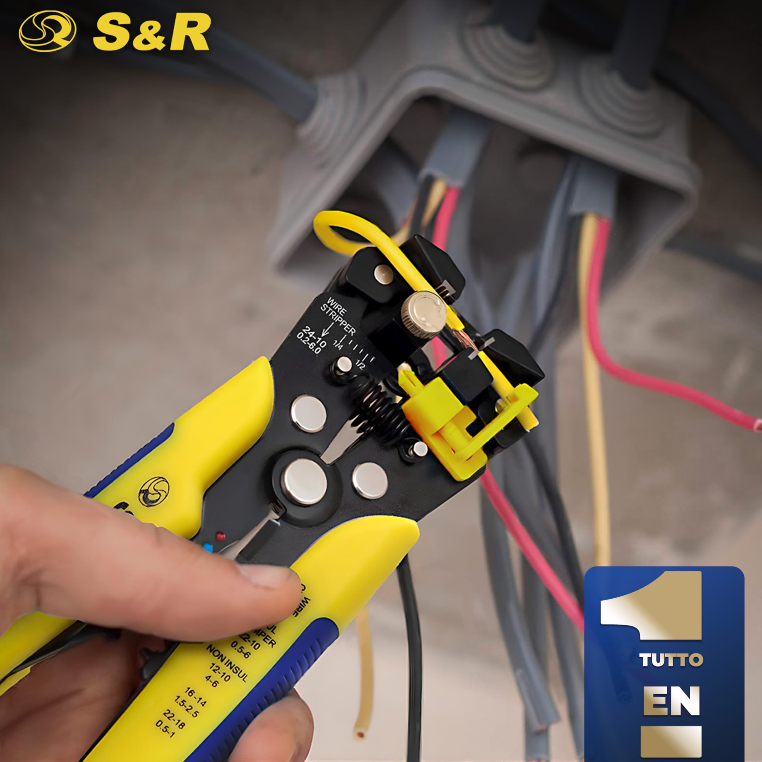 S&R Pinza Spelafili Automatica 205 mm 3 in 1 AWG 24-10 (0,2-6,0 mm²)