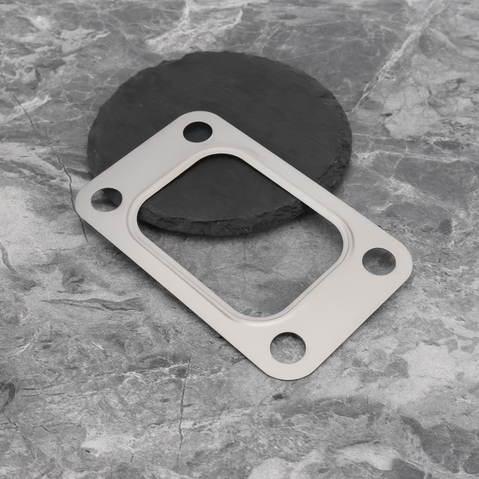 SG Store 2 Pezzi Guarnizione Collettore di Aspirazione Turbo 4 Fori Guarnizione Flangia in Acciaio Inossidabile T3 Metal Gt30 Gt35 T35 T38 Compatibile con Turbocompressore Garrett T3 Turbo Manifold