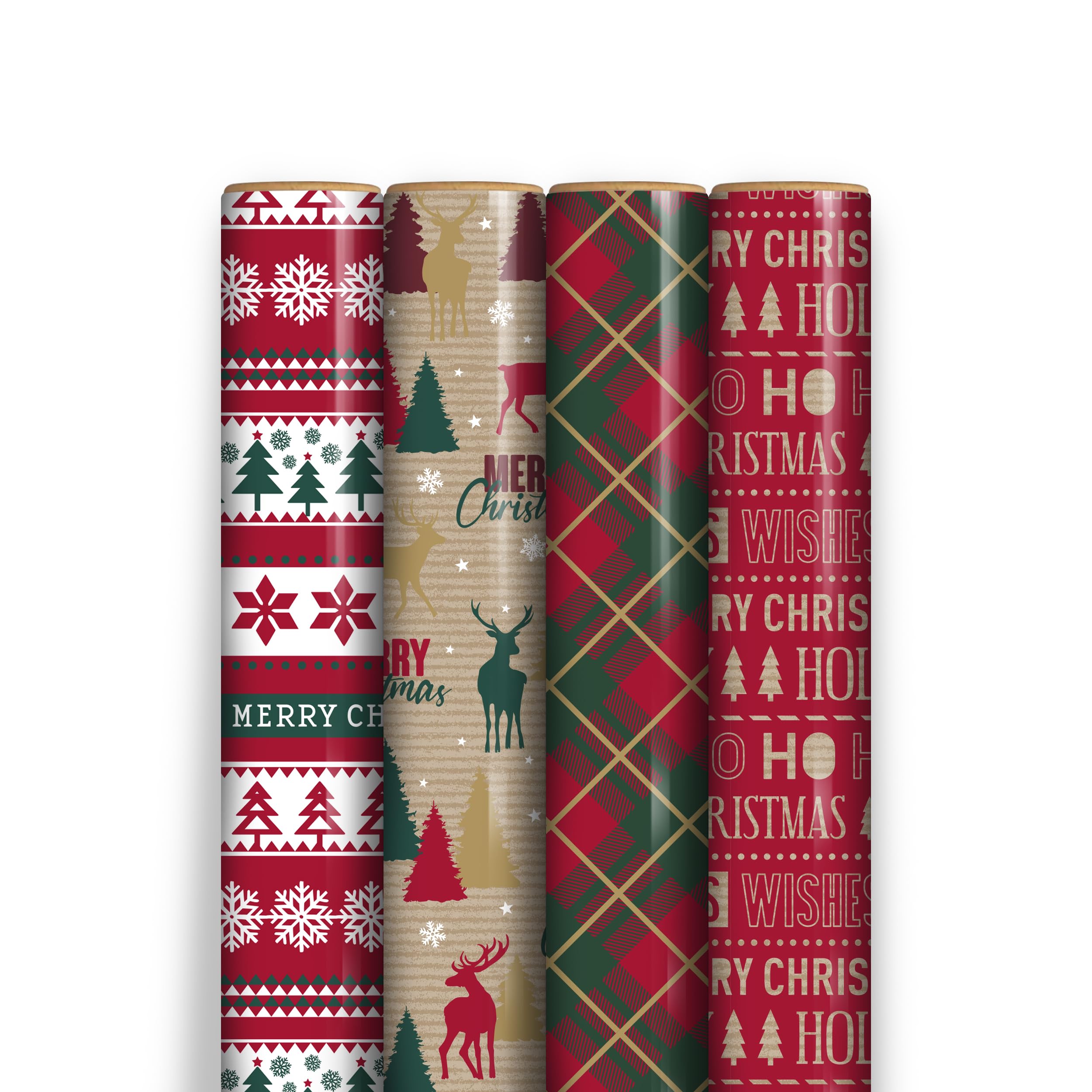 Cute Christmas Wrapping Paper Roll Perfect for Christmas, Birthday and Festivals (Multicolor, 7m x 4 Rolls (X-36464-GWC_1))