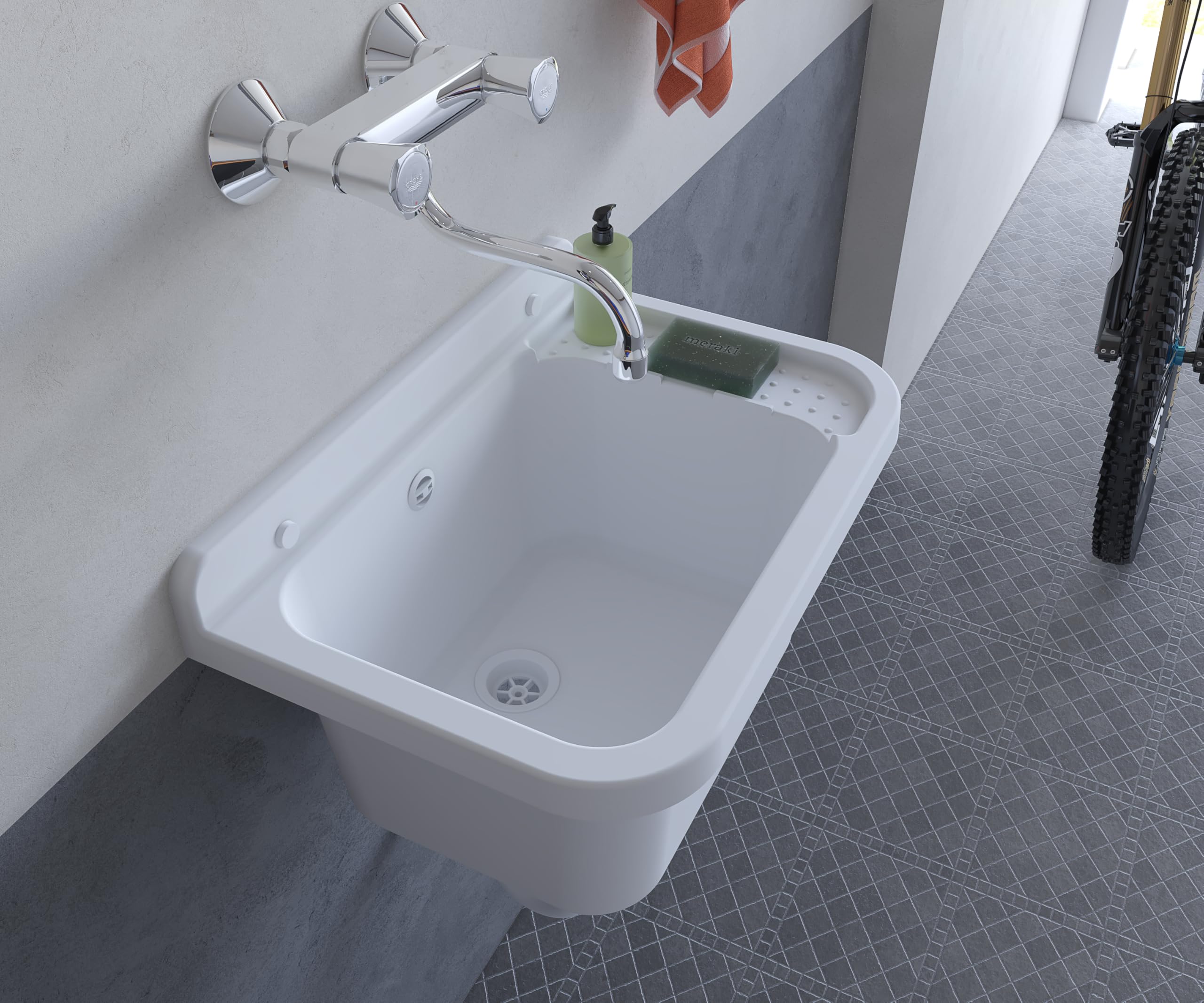 Pilozzo Résine PP 60 x 34 cm de la paroi de lavage Negrari-2060