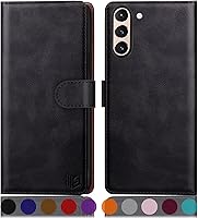 Vista 13 de SUANPOT Funda tipo cartera para Samsung Galaxy S21 FE con bloqueo RFID, soporte para tarjetas de crédito, de piel sintética, con tapa para teléfono