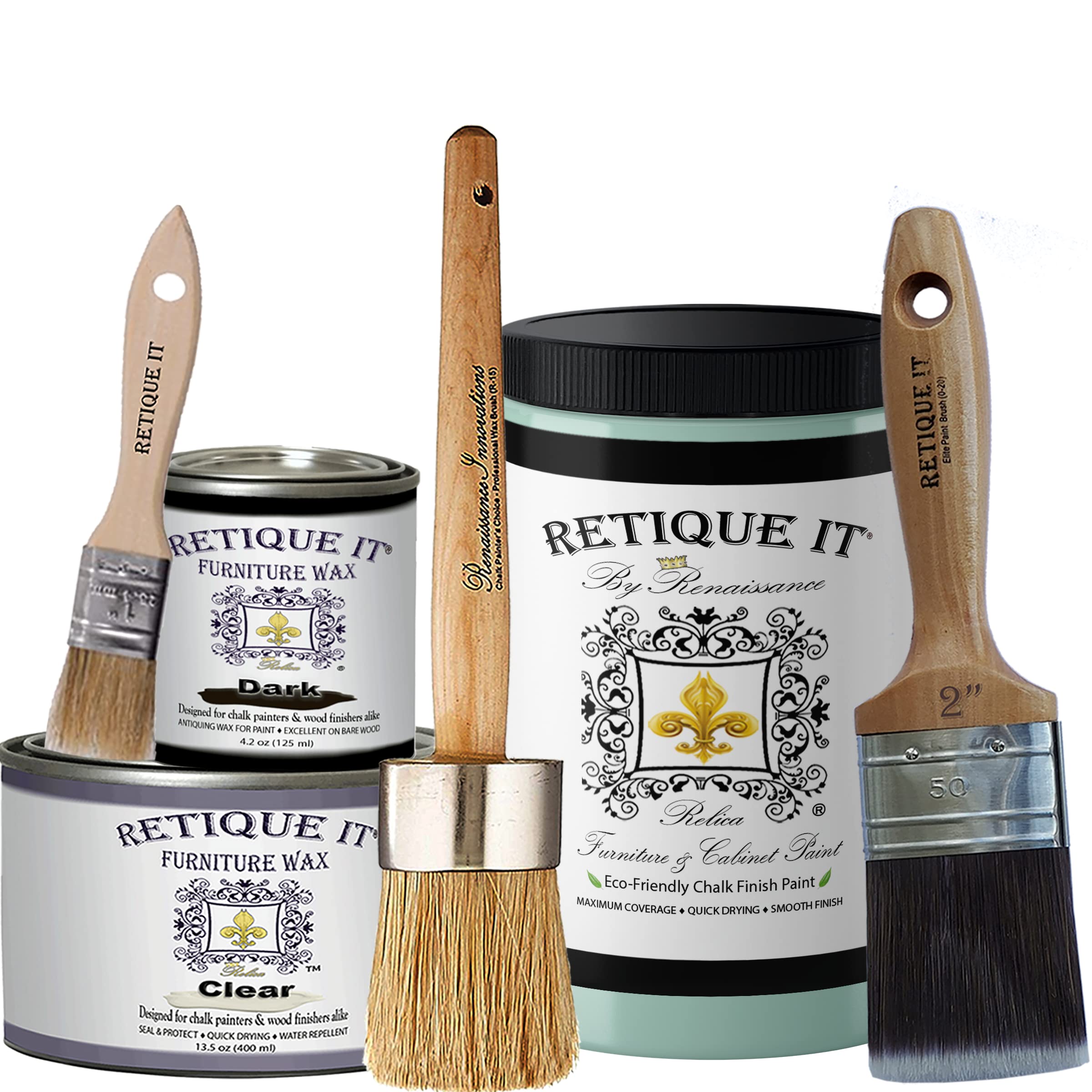 Retique It Chalk Furniture Paint Wax Kit in 32 Tranquility