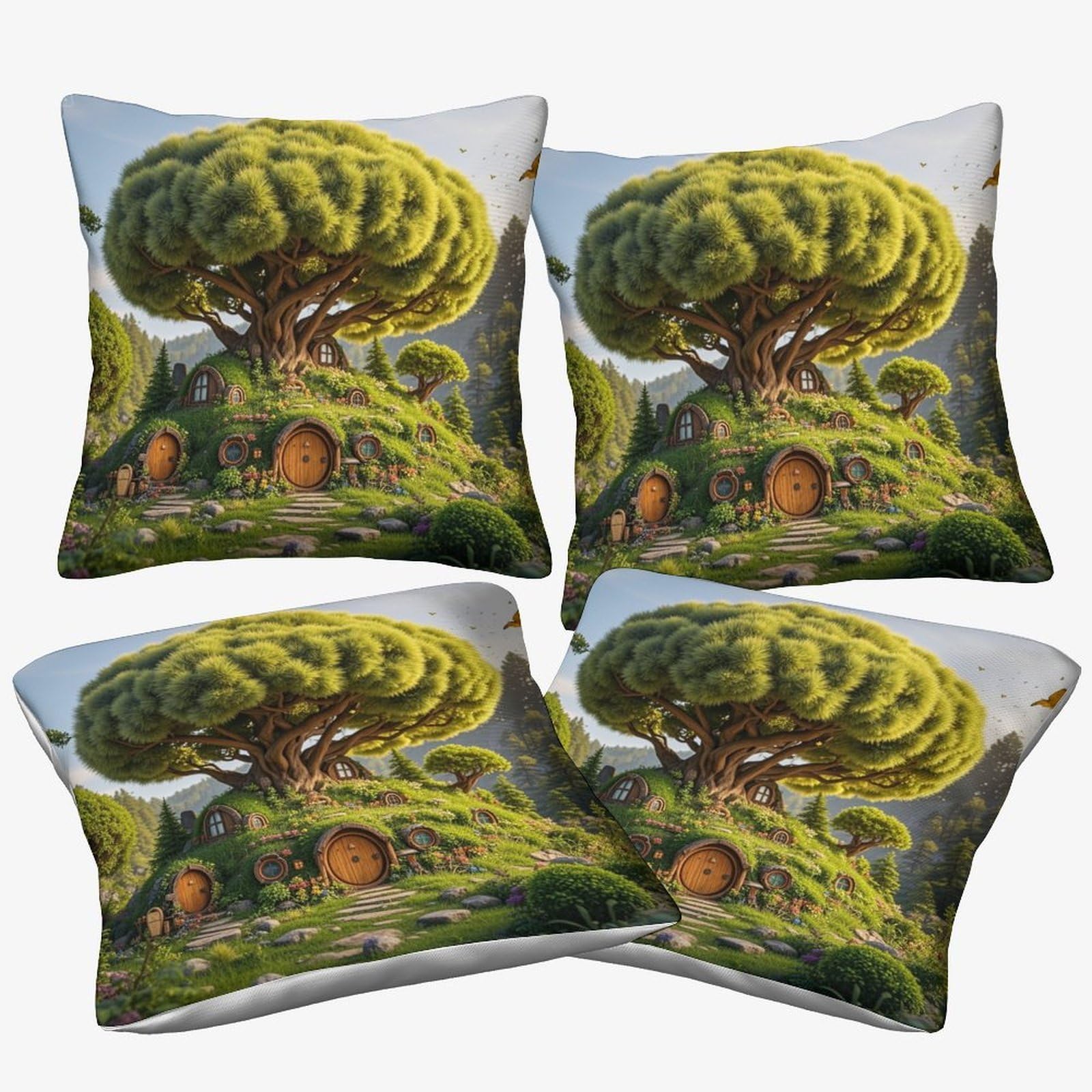 Housse de coussin pour canapé de salon lot de 4 taies carrées 40x40cm
