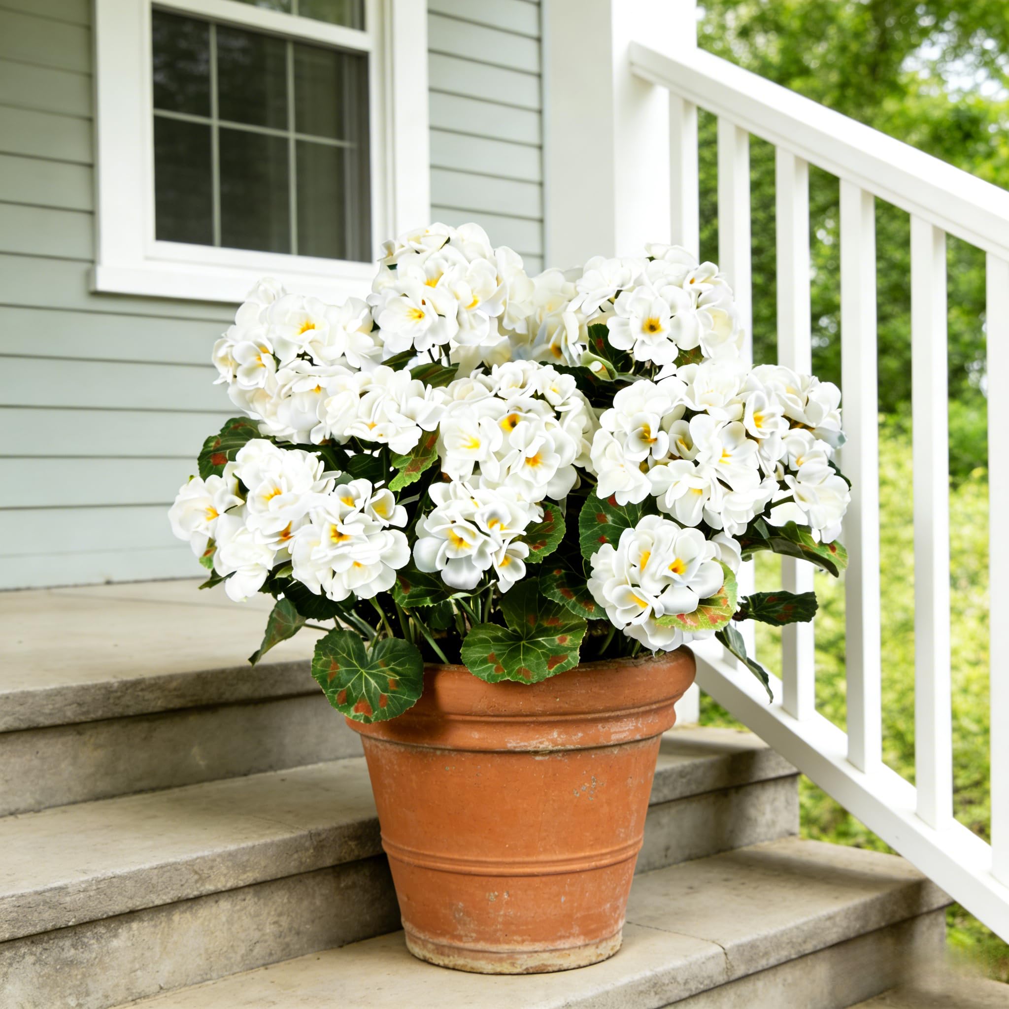 Veryhome Kunstbloemen buiten 2 bundels zijden bloem boeket nep