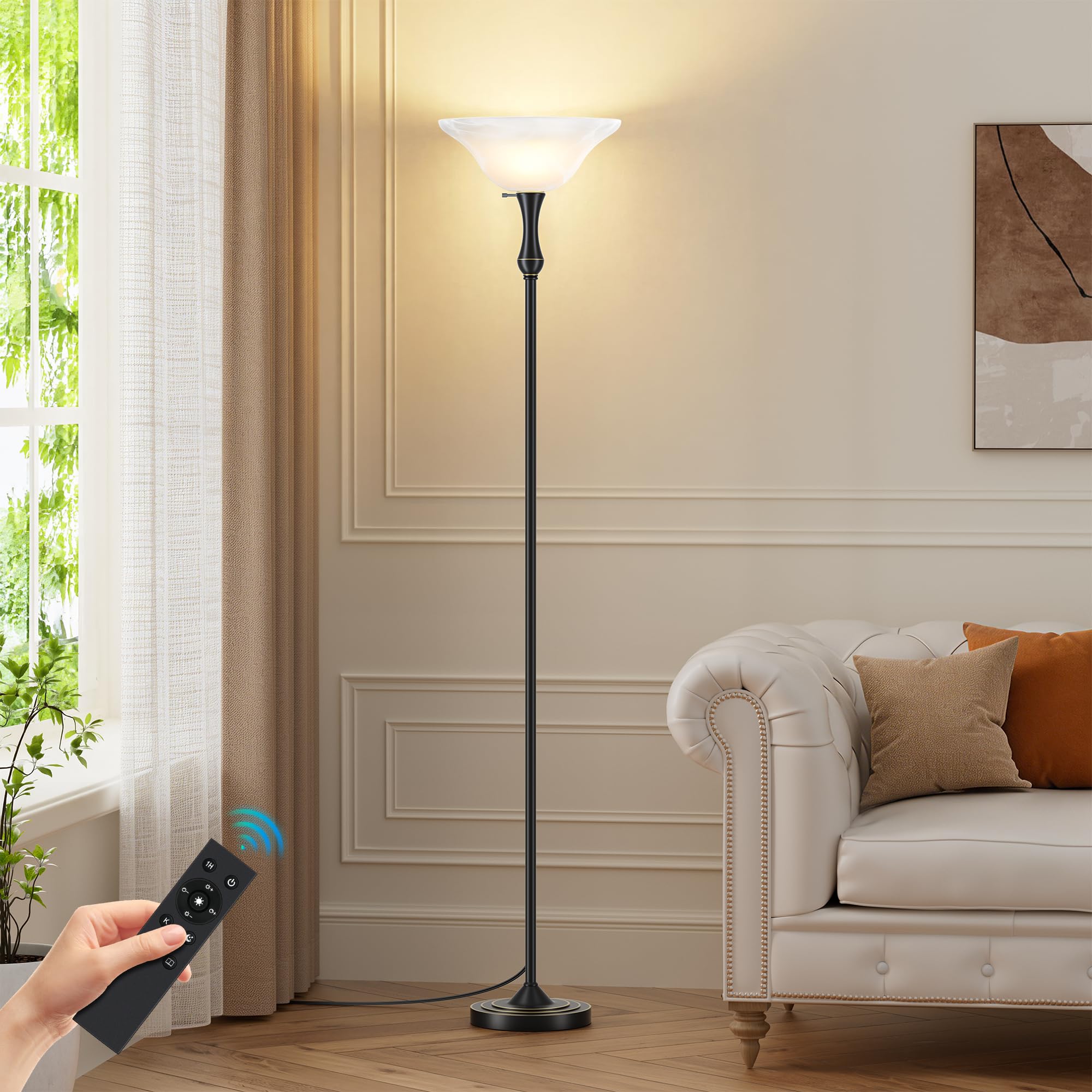 Photo 1 of SIBRILLE Dimmable LED Torchiere Floor Lamp