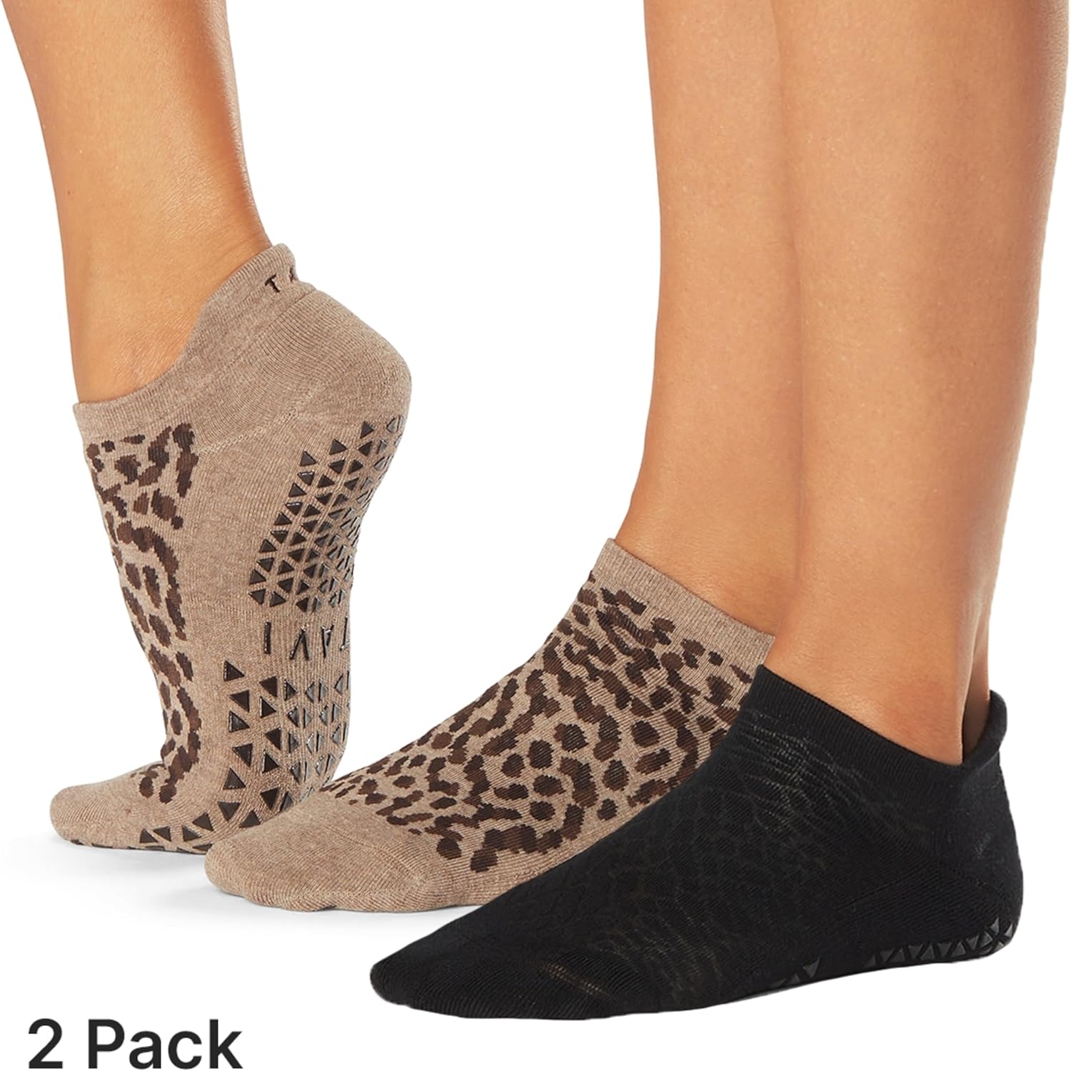 TAVI Grip Pilates Socks for Women – 2 Pack Grip Socks for Studio, Barre, or Yoga
