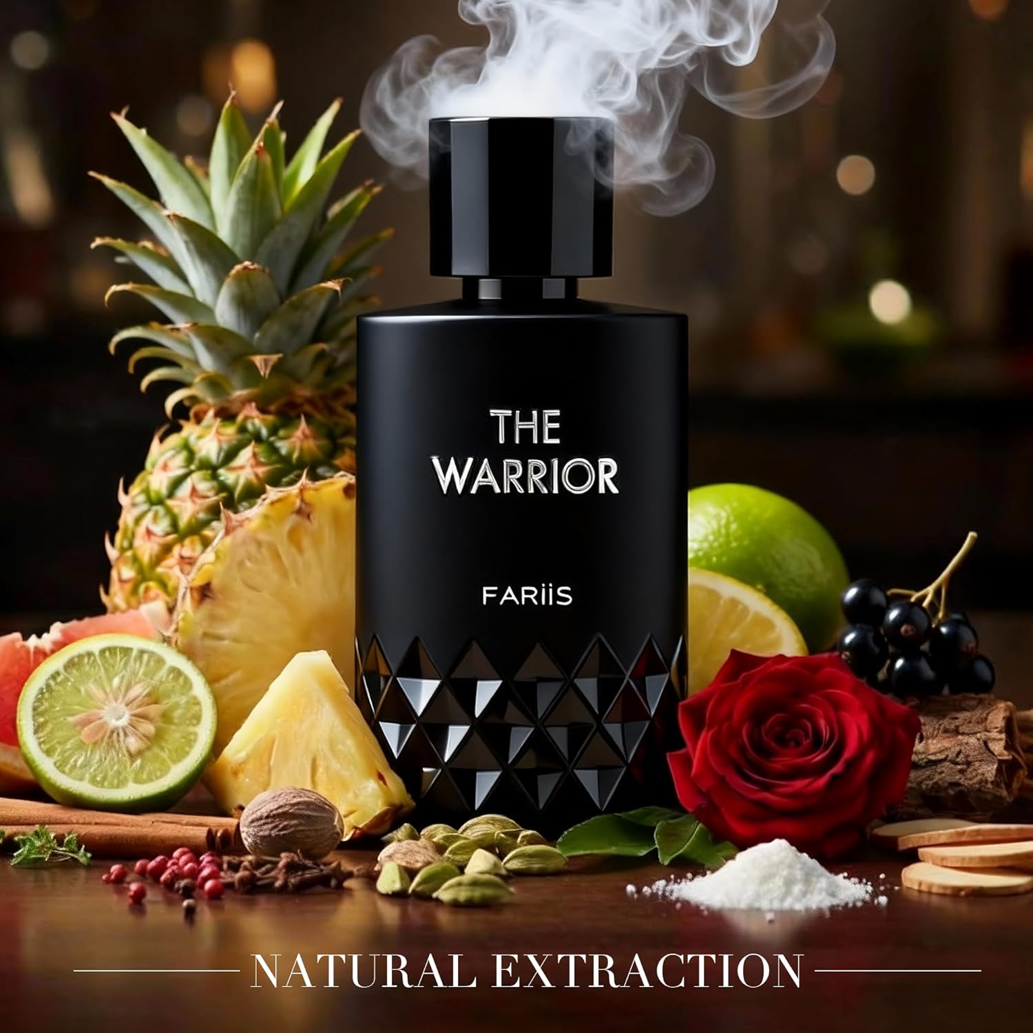 A CENTER The Warrior Premium Men's Cologne | 100ml Long-Lasting Eau de Parfum | Bold Citrus Leather Fragrance | Valentine's Day Gift for Him