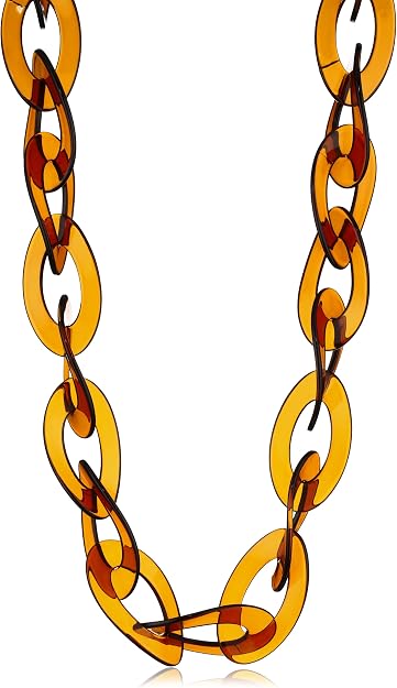 Kenneth Jay Lane Tortoise Link Necklace 