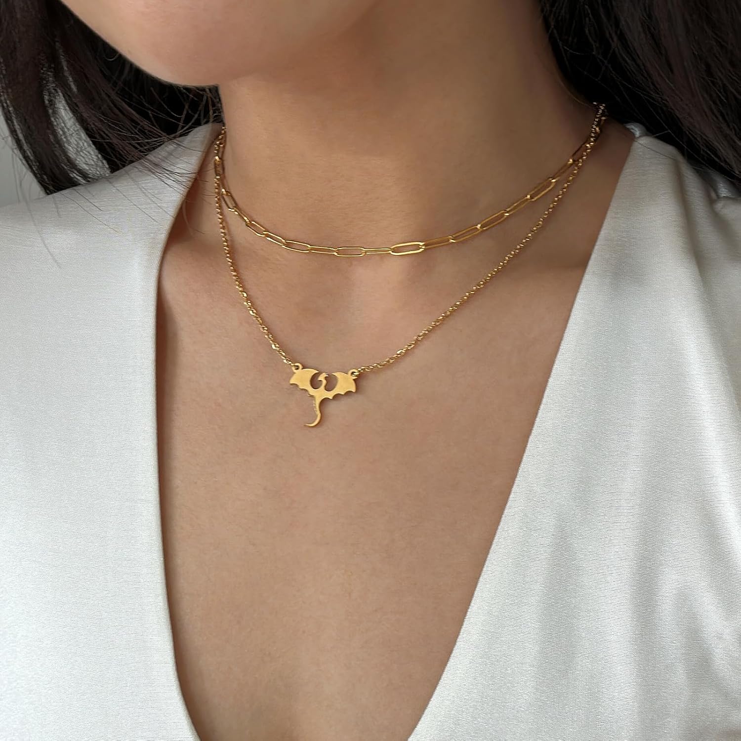 Gold/Silver Plated Necklace for Women, Dragon, Horse, Dachshund, Cat, Turtle Necklaces for Womens Dainty Simple Jewelry Gifts - Image 7