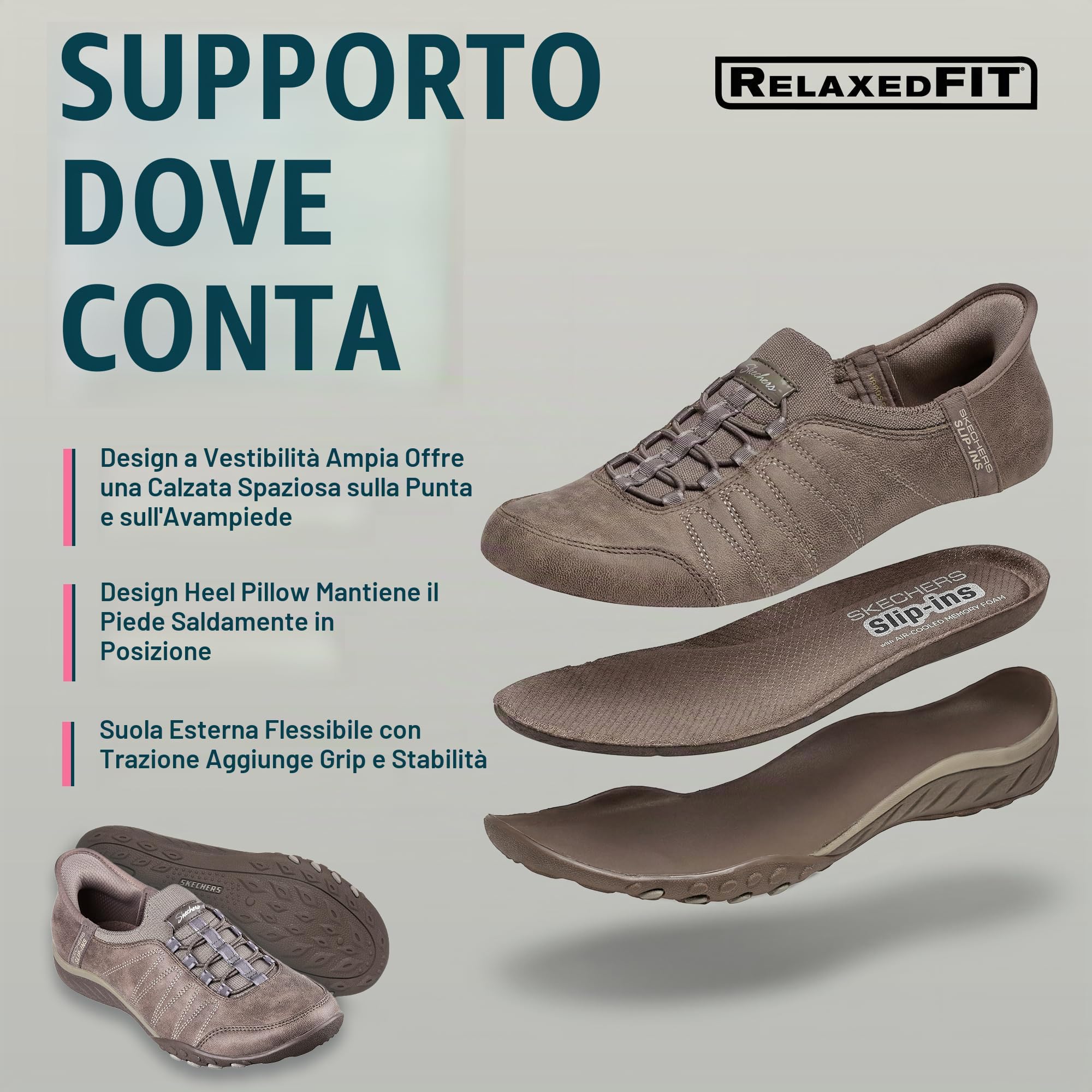 Skechers Donna Breathe-Easy Home-Body Slip-in ALLENATRICE