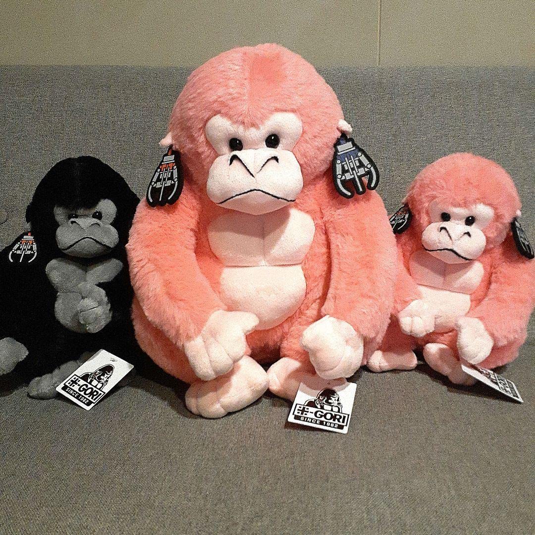 Amazon.co.jp: よねゴリくん ゴリラ ピンク ブラック ぬいぐるみ
