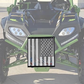 26"x22" UTV ATV Mesh Trash Bag, Thickened Durable PVC Universal Trash Storage Sack for Side by Side, Compatible with Polaris RZR Can-Am CFMoto Teryx Kawasaki Golf Cart Arctic Cat American Flag