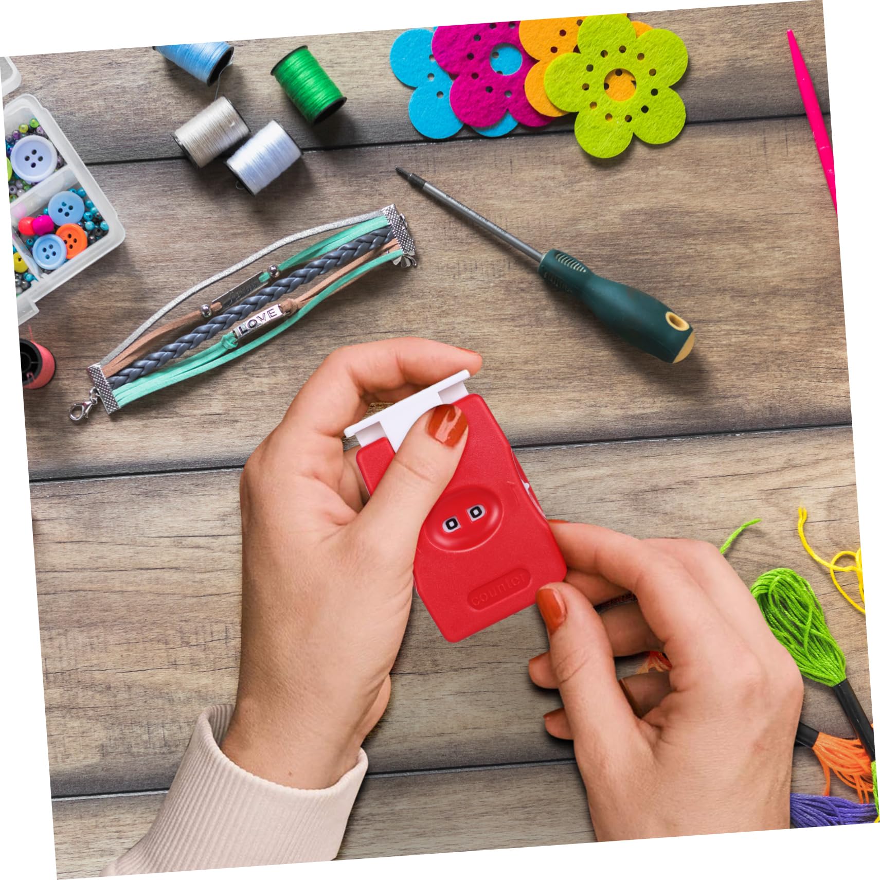 SHINEOFI 10stücke Strickzähler Für Häkeln Und Stricken Benutzerfreundlicher Reihenzähler Kompakt Und Tragbar Zubehör Für Anfänger Und Erfahrene Handarbeiter