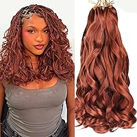 Vista 80 de COOKOO Cabello rizado francés de 10 pulgadas, prerizado, paquete de 9 rizos franceses, trenzas sueltas, cabello trenzado para trenzas de caja